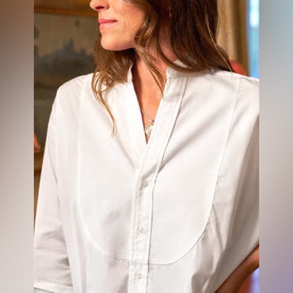 Frank & Eileen Women’s White Victoria Italian Tuxedo Shirt - Picture 13 of 15